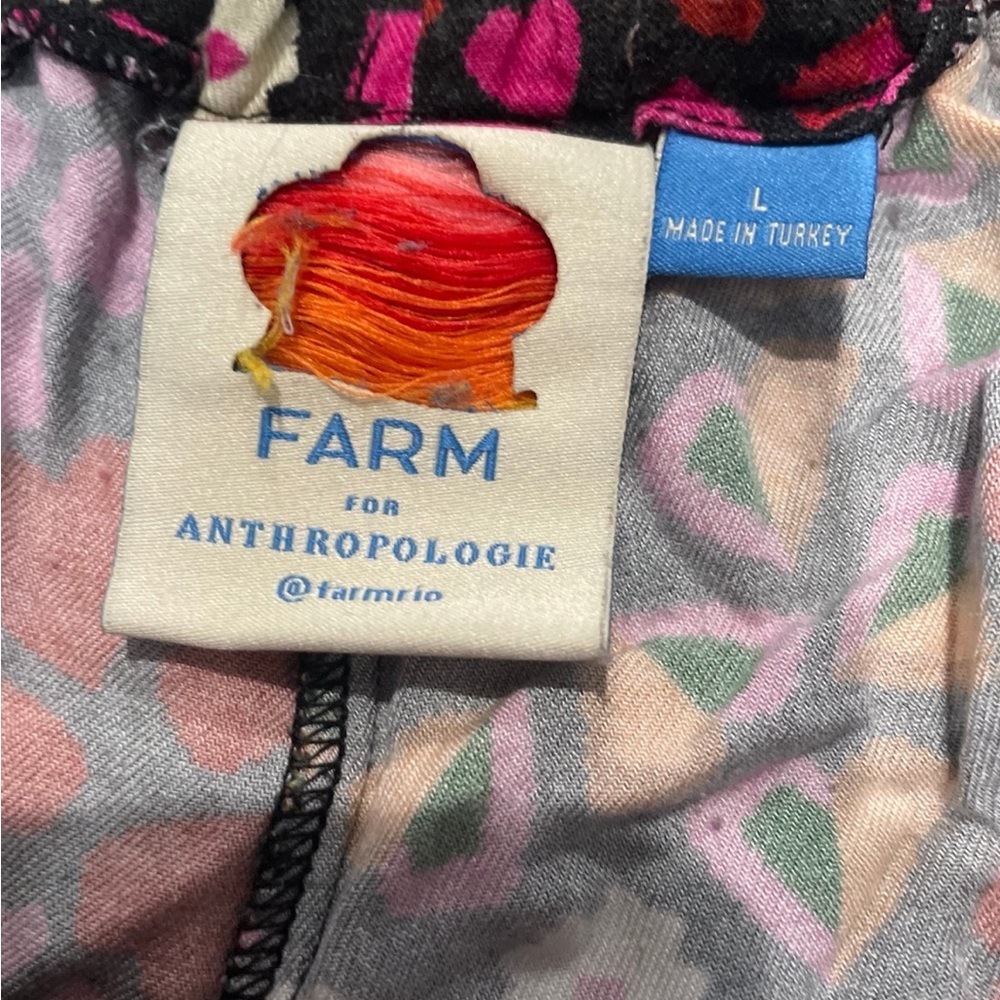farm rio for anthropologie elodie cropped floral and heart pants size large - Picture 5 of 5